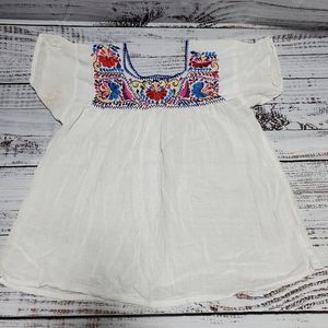 día de los muertos 5 de mayo Mexican linen beach Cabo vacation top size medium